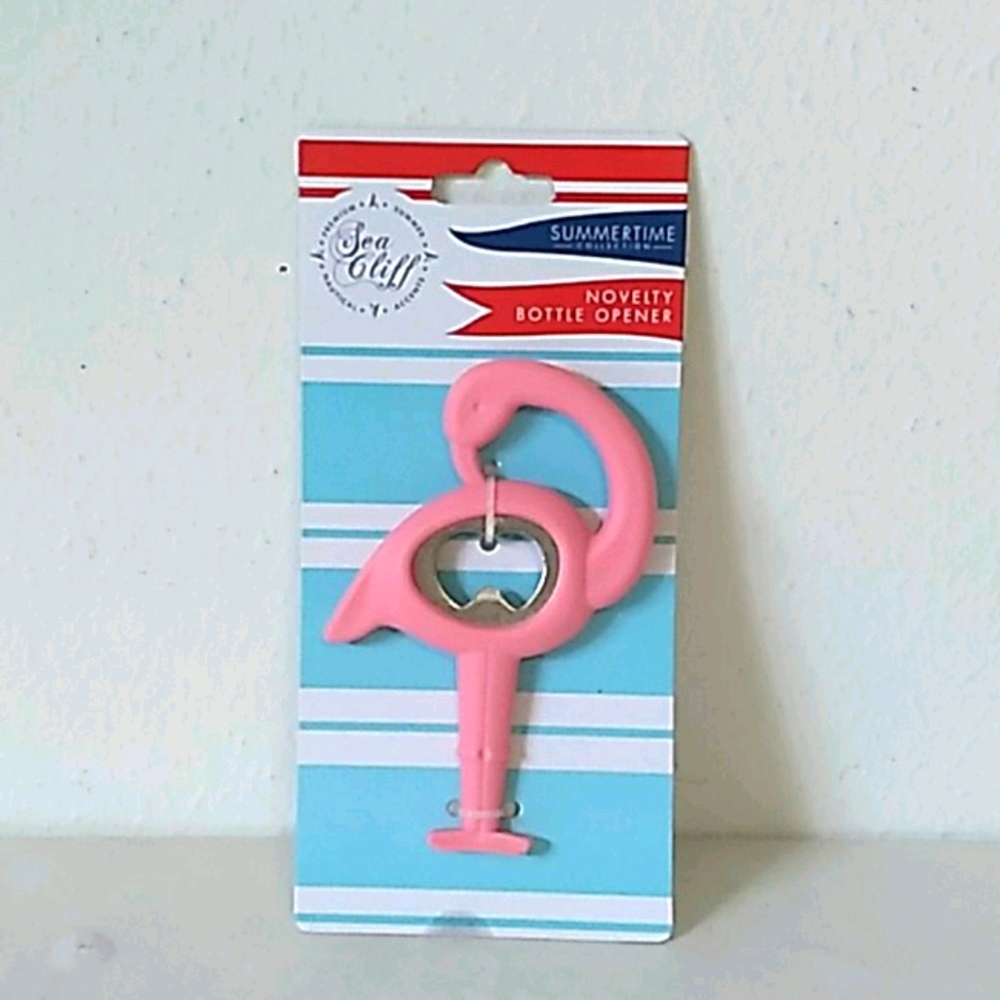 NWT Pink Flamingo Novelty Bottle Opener
